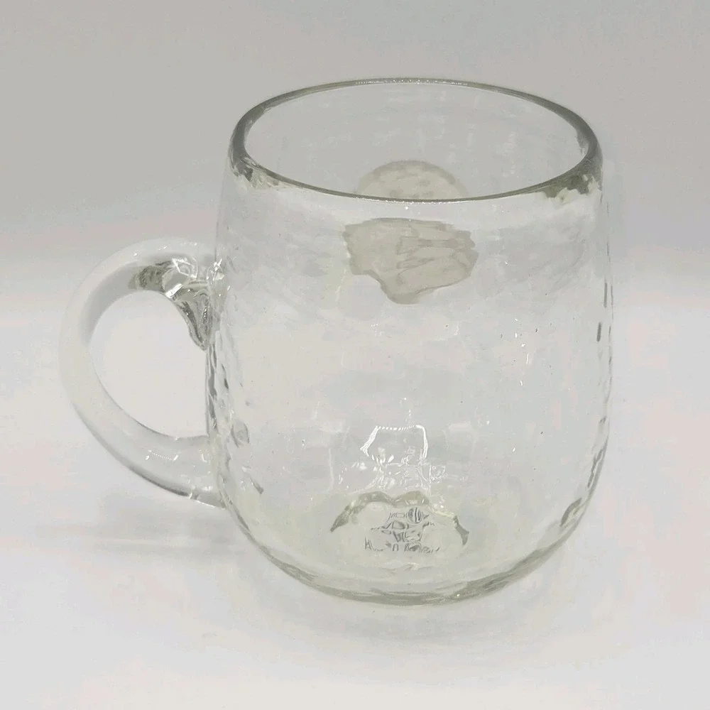 Hammered Drinkware Collection‎ 16oz  Hammered Handcrafted Glass Mug